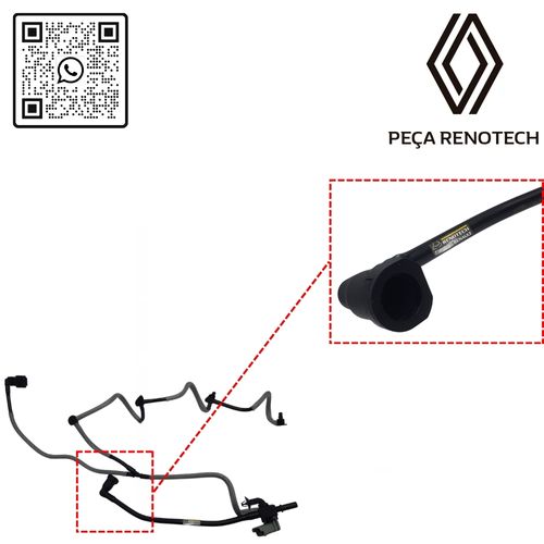 RN 589142-P 8200589142 MANGUEIRA DE RETORNO DA RAMPA MOT 2.5 16V G9U MASTER RAMIFICADA - 4